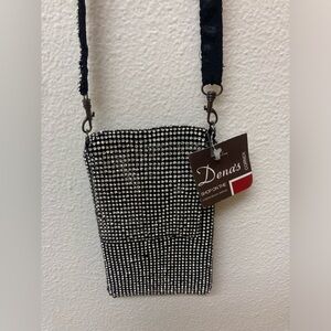 DENA’S SHOP ON THE CORNER Rhinestone Studded Cell Phone Crossbody Bag